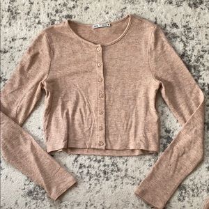 ZARA sweater cardigan and tank set